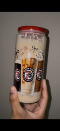 Iced Coffee “7Brew” Glass Snowglobe Tumbler